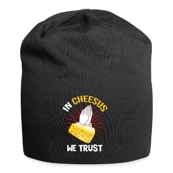 Gouda fumé design et Gouda gourmet - Bonnet en jersey - noir - Devant