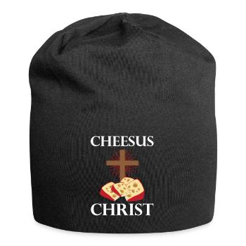 Gouda-Käse-Design für Gouda Fnas und Charcuterie - Jersey-Beanie - Schwarz - Vorne