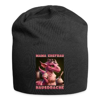 Ehefrau Mama Hausdrache - Jersey-Beanie - Schwarz - Vorne