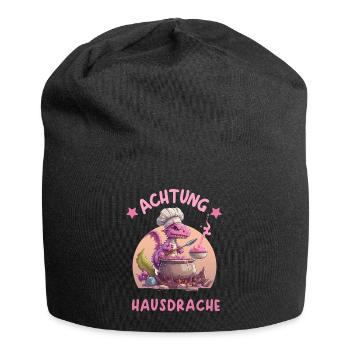 Achtung Hausdrache - Jersey-Beanie - Schwarz - Vorne