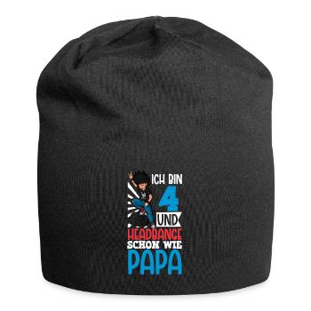 Ich bin 4 - Jungen Rocker - Jersey-Beanie - Schwarz - Vorne