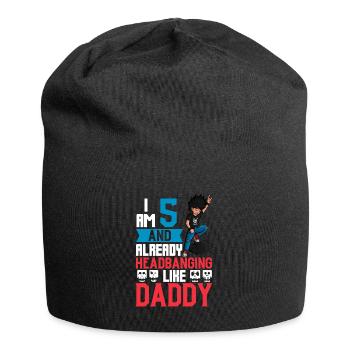Ich bin 5 - Jungen Rocker - Jersey-Beanie - Schwarz - Vorne