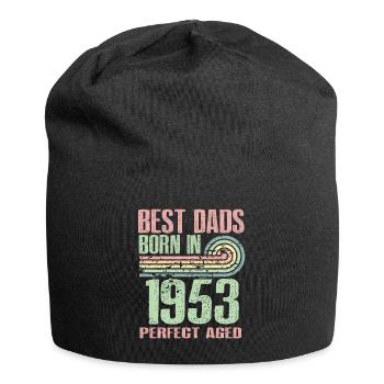 The best fathers were born in 1953, 70 years old, - Jersey Beanie - black - Front