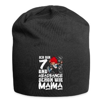 Ich bin 7 - Mädchen Rocker - Jersey-Beanie - Schwarz - Vorne