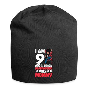 Ich bin 9 - Jungen Rocker - Jersey-Beanie - Schwarz - Vorne