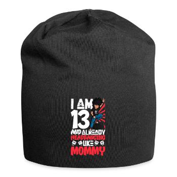 Ich bin 13 - Jungen Rocker - Jersey-Beanie - Schwarz - Vorne