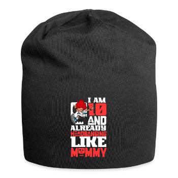 Ich bin 10 - Mädchen Rocker - Jersey-Beanie - Schwarz - Vorne