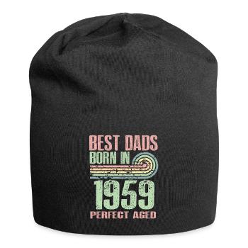 Die Besten Väter Sind 1959 Geboren, 64 Jahre Alt, - Jersey-Beanie - Schwarz - Vorne