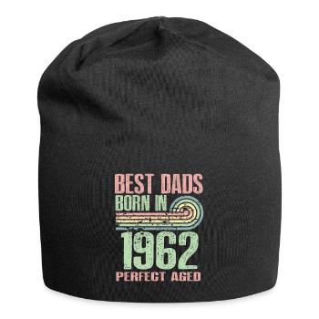 Die Besten Väter Sind 1962 Geboren, 61 Jahre Alt, - Jersey-Beanie - Schwarz - Vorne