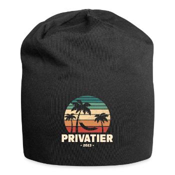 Privatier 2023 - Jersey-Beanie - Schwarz - Vorne
