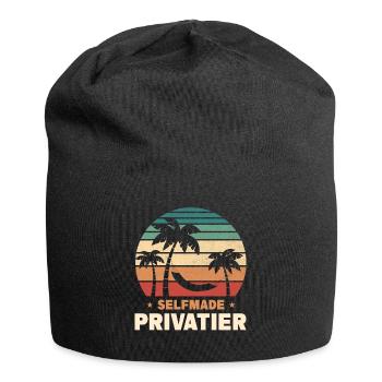 Selfmade Privatier - Jersey-Beanie - Schwarz - Vorne