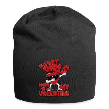 Sorry Girls Mom Ist Mein Valentine Kids Boys - Jersey-Beanie - Schwarz - Vorne