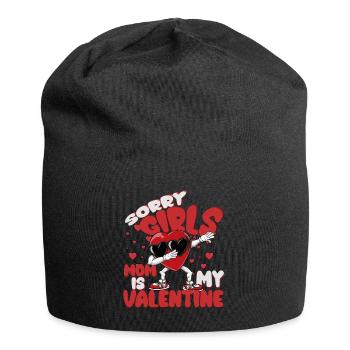 Sorry Girls Mom Ist Mein Valentine Kids Boys - Jersey-Beanie - Schwarz - Vorne