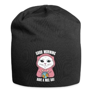 Bonjour Main Coon Cat tenue pour - Bonnet en jersey - noir - Devant