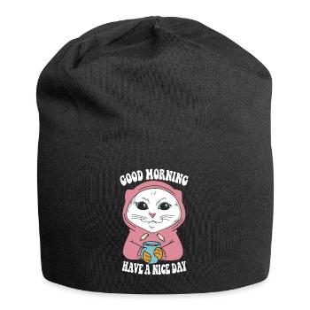Bonjour Main Coon Cat tenue pour - Bonnet en jersey - noir - Devant