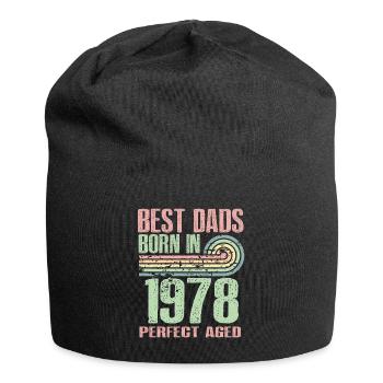 Die Besten Väter Sind 1978 Geboren, 45 Jahre Alt, - Jersey-Beanie - Schwarz - Vorne