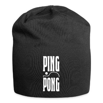 Ping Pong outfit with table tennis bat - Jersey Beanie - black - Front