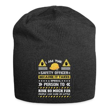 Safety Manager Safety Officer - Jersey Beanie - charcoal grey - Front