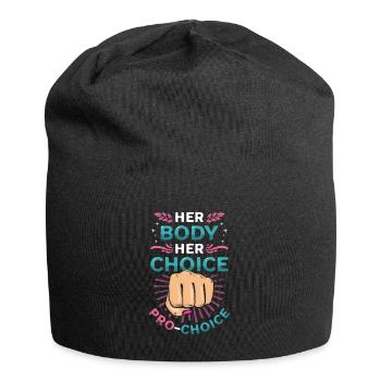 Son corps, son choix, les droits des femmes Pro Choice - Bonnet en jersey - noir - Devant