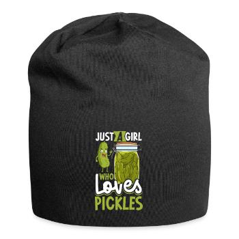 Just a girl who loves pickles - Gurken - Jersey-Beanie - Schwarz - Vorne