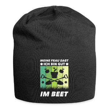 Gärtner Meine Frau Sagt Ich Bin Gut Im Beet - Jersey-Beanie - Schwarz - Vorne