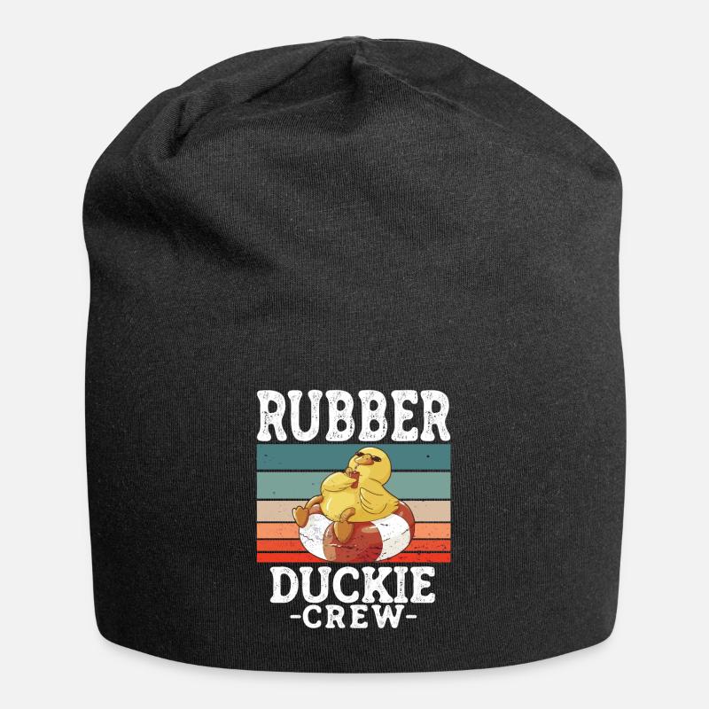 Rubber Duck Yellow Duck Crew Bathing Ducks Ducks - Jersey Beanie - black