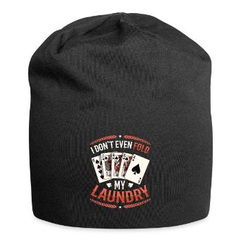 Je ne plie même pas mon linge, casino poker - Bonnet en jersey - noir - Devant