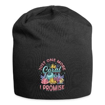 Nur Noch Eine Koralle, Verspreche Ich, Riffbecken - Jersey-Beanie - Schwarz - Vorne