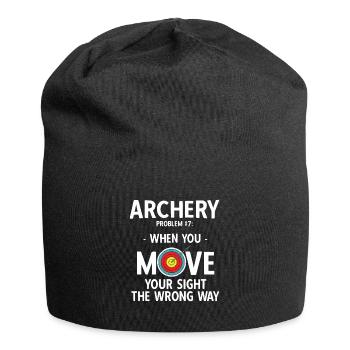 Bogenschießen Archery - Jersey-Beanie - Schwarz - Vorne