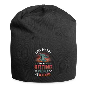 Hit Metal, Forgeron - Bonnet en jersey - noir - Devant