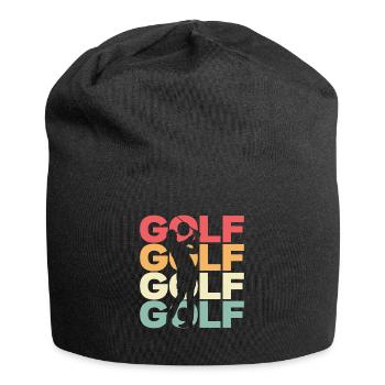 Golf Golf Golf Golf - Jersey-Beanie - Schwarz - Vorne