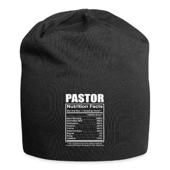 Pastor Pastor Nutritional Information - Jersey Beanie - black - Front