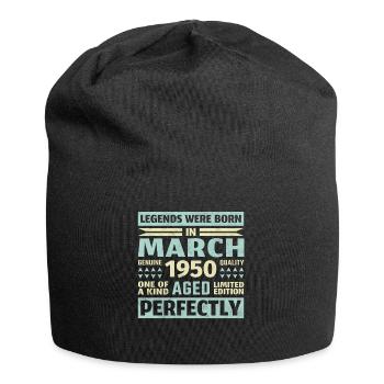 73. Geburtstag März Jahrgang 1950 Vintage - Jersey-Beanie - Schwarz - Vorne