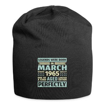 58ème anniversaire Mars Né 1965 Millésime - Bonnet en jersey - noir - Devant