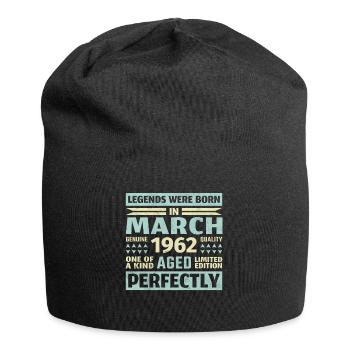 61ème anniversaire Mars Né 1962 Millésime - Bonnet en jersey - noir - Devant