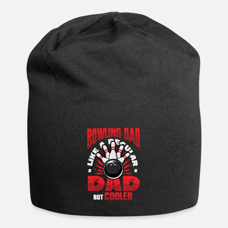 Bowling Dad, Wie Ein Normaler Dad, Aber Cooler - Jersey-Beanie - Schwarz