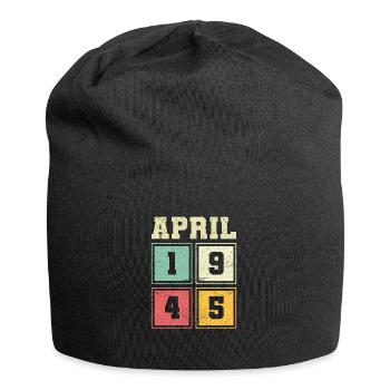 78th birthday April Vintage 1945 Vintage - Jersey Beanie - black - Front