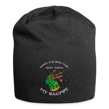 Bagpipes for bagpipe instructors and bagpipers - Jersey Beanie - black - Front