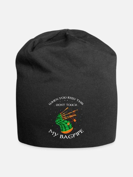 Dudelsack für Dudelsacklehrer und Dudelsackspieler - Jersey-Beanie - Schwarz