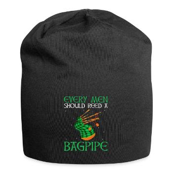 Scotsman Zitat für Dudelsackmusiker und Dudelsack - Jersey-Beanie - Schwarz - Vorne