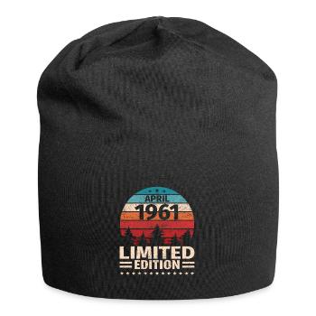 62ème anniversaire Avril Millésime 1961 Millésime - Bonnet en jersey - noir - Devant