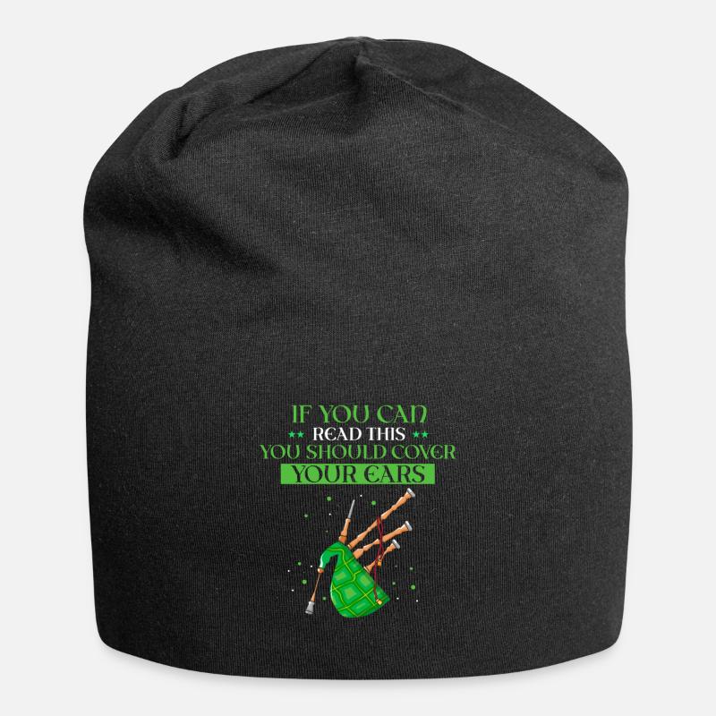 Bagpipes for bagpipe instructors and bagpipers - Jersey Beanie - black