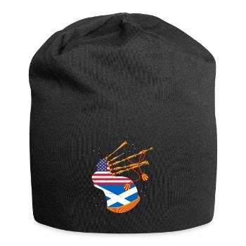 Bagpipes for bagpipe teachers and bagpipers - Jersey Beanie - black - Front