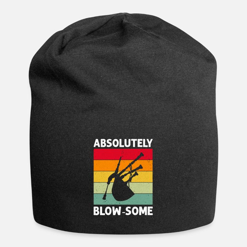 Cornemuse pour instructeurs de cornemuse et cornemuse - Bonnet en jersey - noir