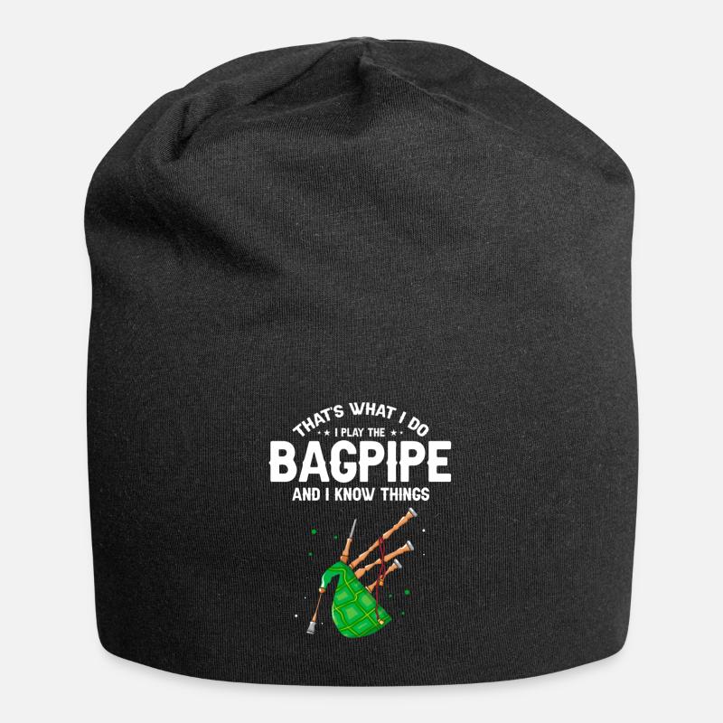 Bagpipes for bagpipe instructors and bagpipers - Jersey Beanie - black