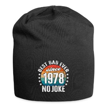 Bester Papa der Welt seit 1978 No Joke - Jersey-Beanie - Schwarz - Vorne