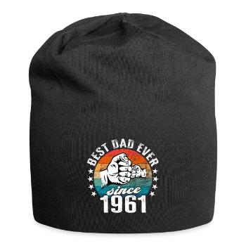 Best dad in the world since 1961 Father's Day - Jersey Beanie - black - Front