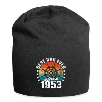 Bester Papa der Welt seit 1953 Kapitän - Jersey-Beanie - Schwarz - Vorne