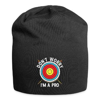 Bogenschießen Archery - Jersey-Beanie - Schwarz - Vorne
