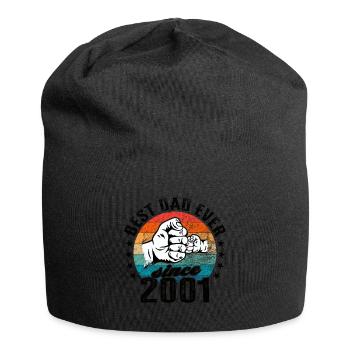 Bester Papa der Welt seit 2001 Vatertag - Jersey-Beanie - Schwarz - Vorne